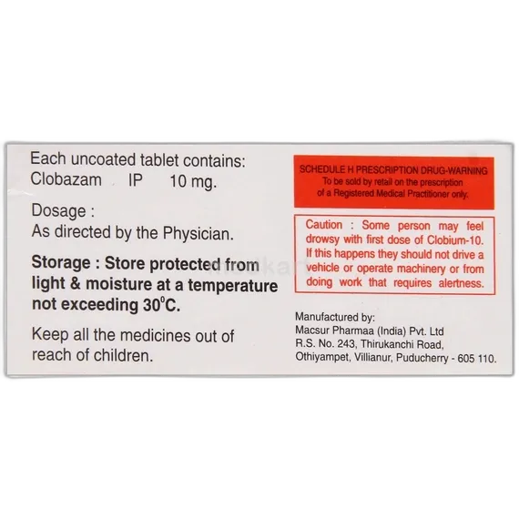 clobium 10mg tablet 10's